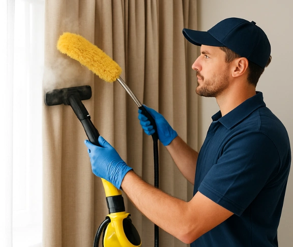 Trusted drapes cleaning technician Matty Curtain Cleaning figtree-nsw QLD