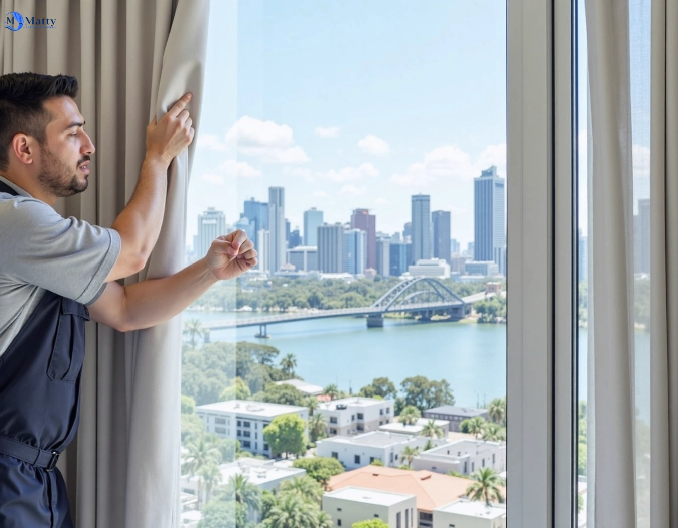 Professional curtain steam cleaning service figtree-nsw QLD by Matty Curtain Cleaning