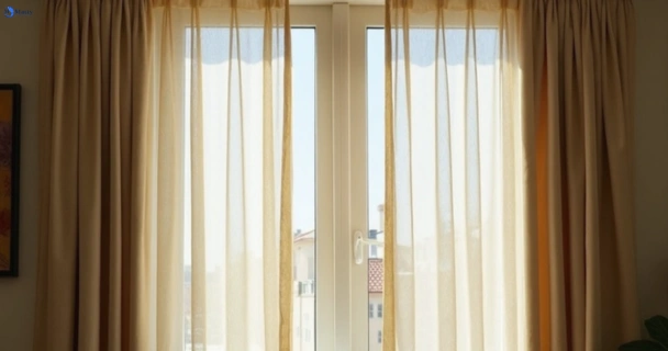 Dull dusty drapes in figtree-nsw before professional cleaning